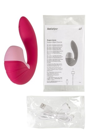 Satisfyer Supernova – 2 в 1 - гибкий вибратор и вакуумный стимулятор